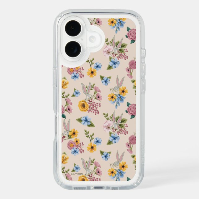 BUGS BUNNY™ Floral Embroidery Pattern Speck iPhone Case (Front)