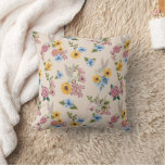 BUGS BUNNY™ Floral Embroidery Pattern Throw Pillow