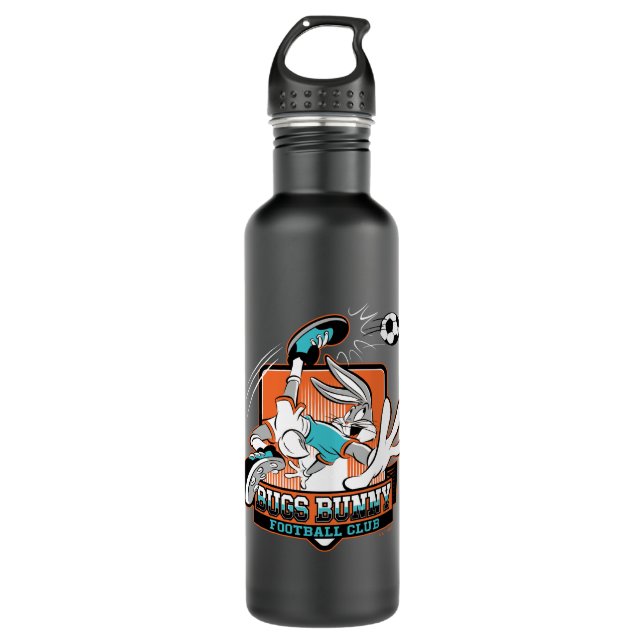 BUGS BUNNY™ Football Club Badge Stainless Steel Water Bottle (Front)