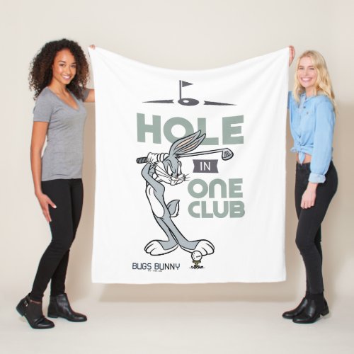 BUGS BUNNY Golfing _ Hole in One Club Fleece Blanket