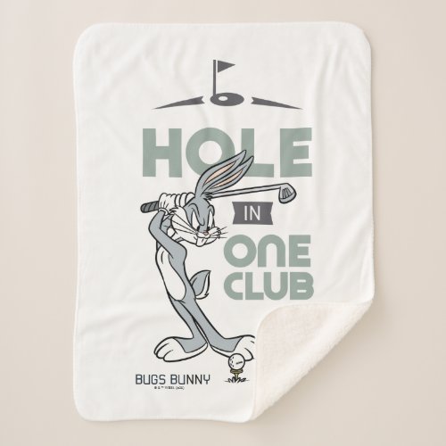 BUGS BUNNY Golfing _ Hole in One Club Sherpa Blanket