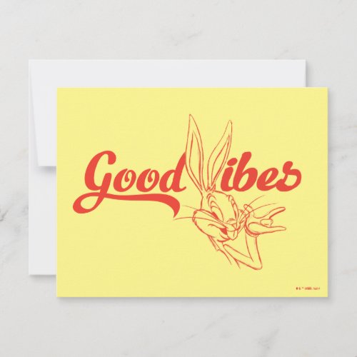 BUGS BUNNY  Good Vibes Note Card