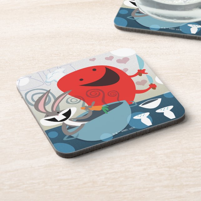 BUGS BUNNY™ & Gossamer Whimsical Meal Prep Beverage Coaster (Left Side)