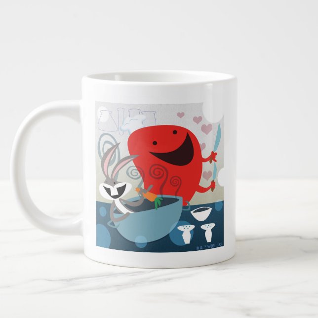 BUGS BUNNY™ & Gossamer Whimsical Meal Prep Giant Coffee Mug (Left)