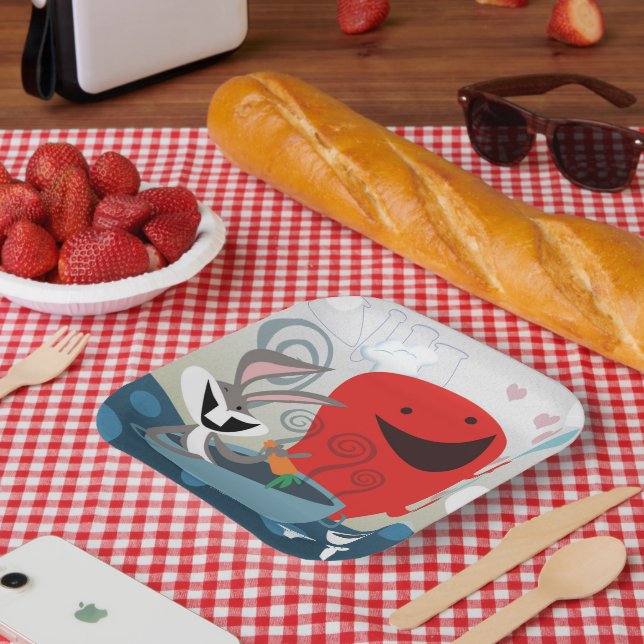 BUGS BUNNY™ & Gossamer Whimsical Meal Prep Paper Plates (Picnic)