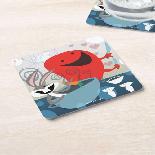 BUGS BUNNYâ  Gossamer Whimsical Meal Prep Square Paper Coaster