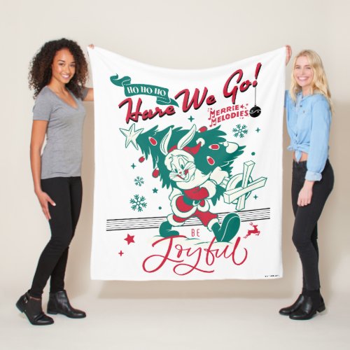 BUGS BUNNY _ Ho Ho Ho Hare We Go Fleece Blanket