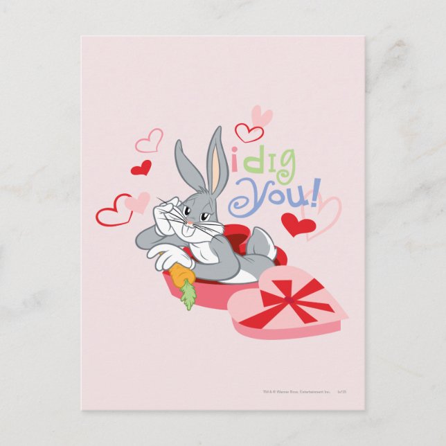 BUGS BUNNY™ I Dig You! Holiday Postcard (Front)