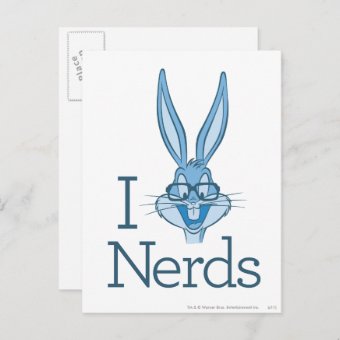 BUGS BUNNY™ - I Love Nerds Postcard | Zazzle