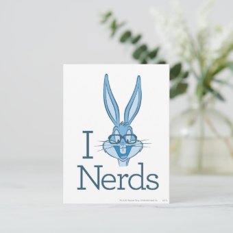 BUGS BUNNY™ - I Love Nerds Postcard | Zazzle