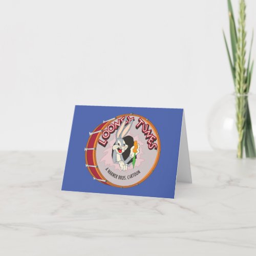 BUGS BUNNY Inside LOONEY TUNES Drum Note Card