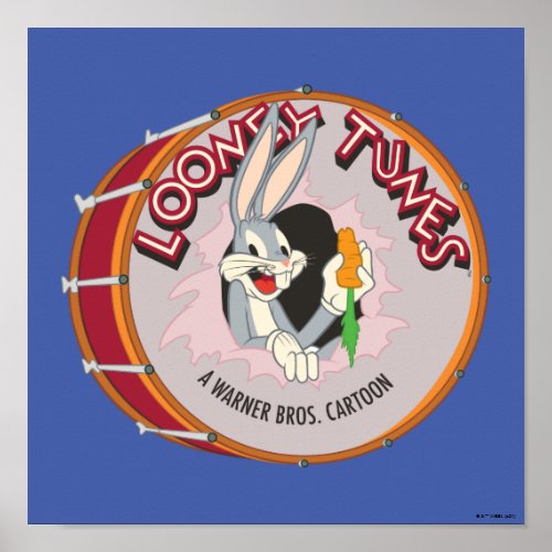 BUGS BUNNY Inside LOONEY TUNES Drum Poster