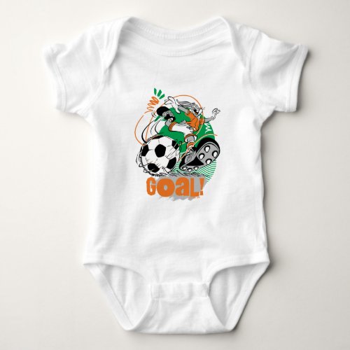BUGS BUNNYâ Kicking Soccer Goal Baby Bodysuit