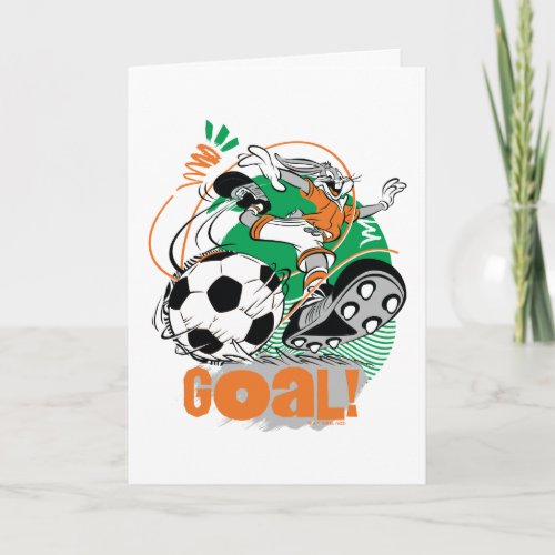 BUGS BUNNY Kicking Soccer Goal Card