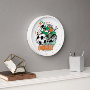 BUGS BUNNY™ Kicking Soccer Goal Clock