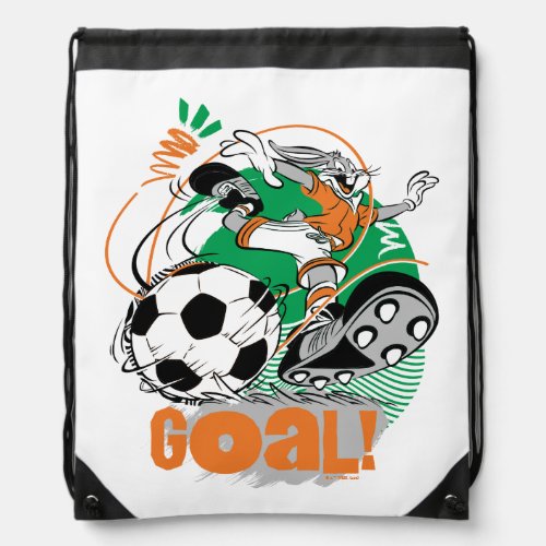 BUGS BUNNY Kicking Soccer Goal Drawstring Bag