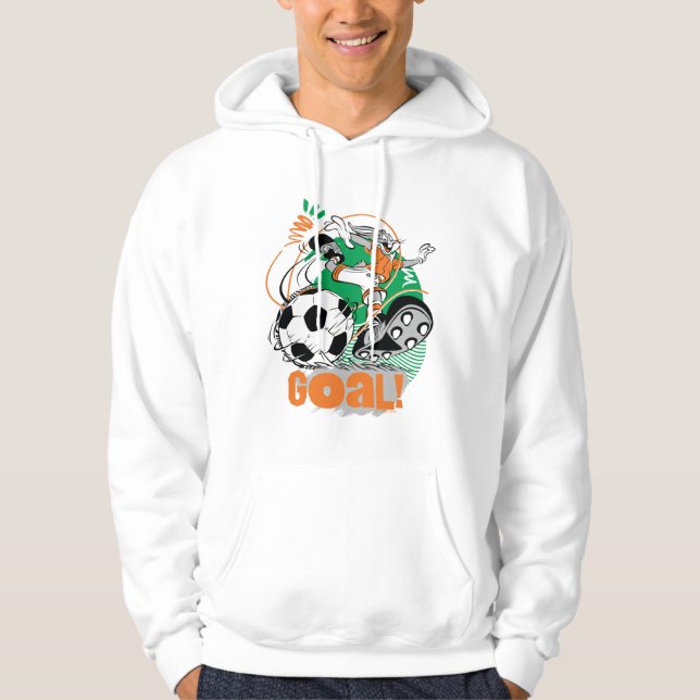 BUGS BUNNY™ Kicking Soccer Goal Hoodie (Front)