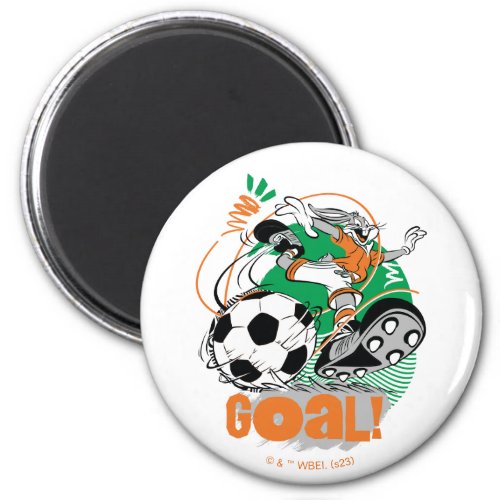 BUGS BUNNY Kicking Soccer Goal Magnet