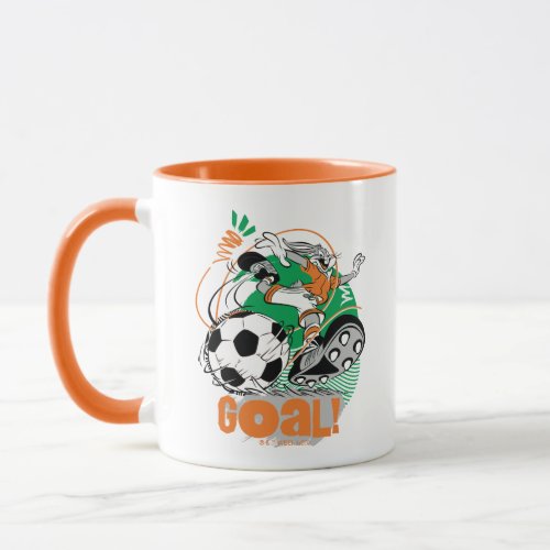 BUGS BUNNY Kicking Soccer Goal Mug