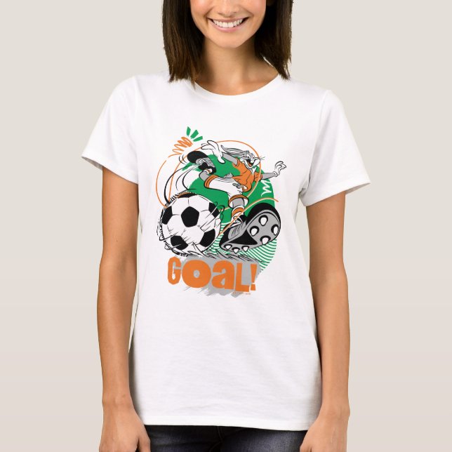 BUGS BUNNY™ Kicking Soccer Goal T-Shirt (Front)