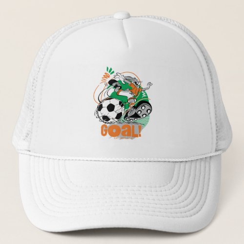 BUGS BUNNY Kicking Soccer Goal Trucker Hat