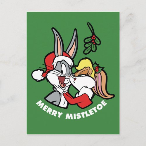 BUGS BUNNY  Lola Merry Mistletoe Holiday Postcard