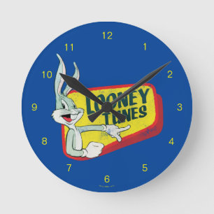 BUGS BUNNY™ LOONEY TUNES™ Retro Patch Round Clock