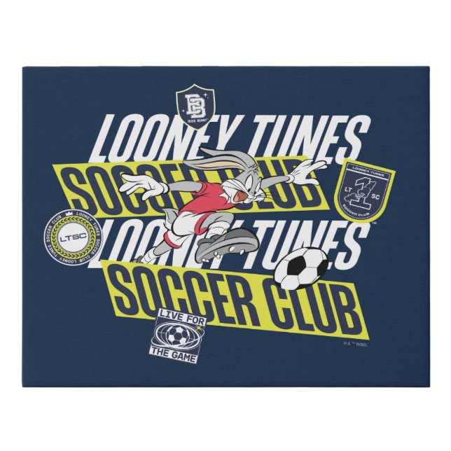 BUGS BUNNY™ LOONEY TUNES™ Soccer Club Faux Canvas Print (Front)