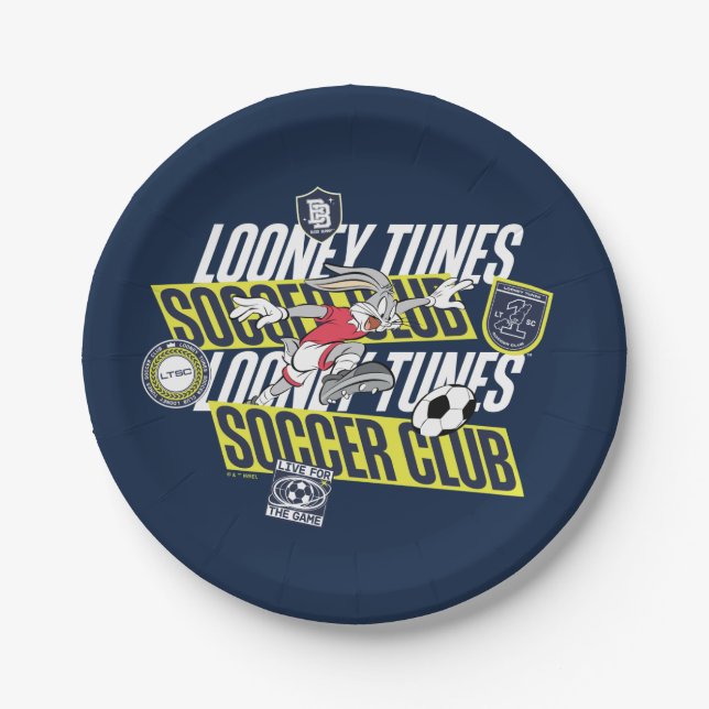 BUGS BUNNY™ LOONEY TUNES™ Soccer Club Paper Plates (Front)