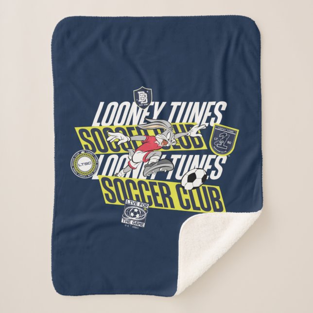 BUGS BUNNY™ LOONEY TUNES™ Soccer Club Sherpa Blanket (Front)