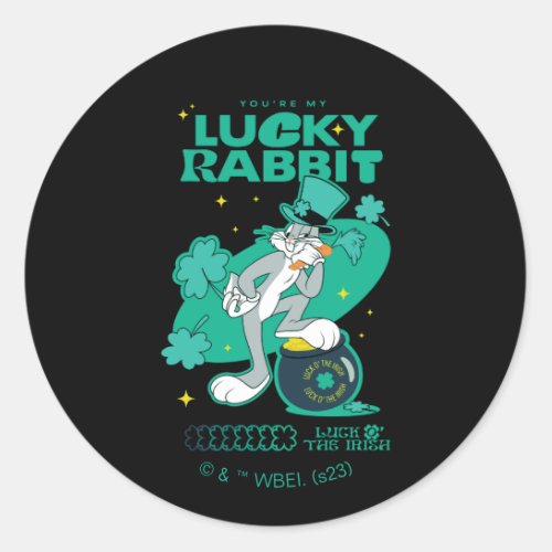 BUGS BUNNY Lucky Rabbit Classic Round Sticker