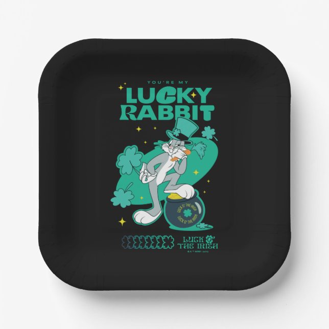 BUGS BUNNY™ Lucky Rabbit Paper Plates (Front)