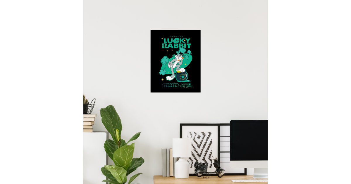 BUGS BUNNY™ Lucky Rabbit Poster | Zazzle