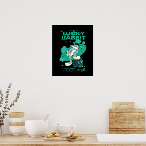 BUGS BUNNY™ Lucky Rabbit Poster | Zazzle