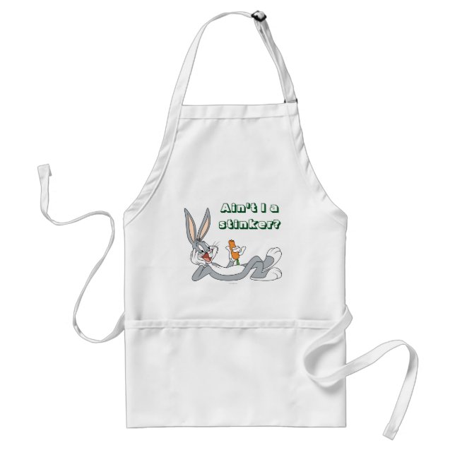 BUGS BUNNY™ Lying Down Eating Carrot Adult Apron (Front)