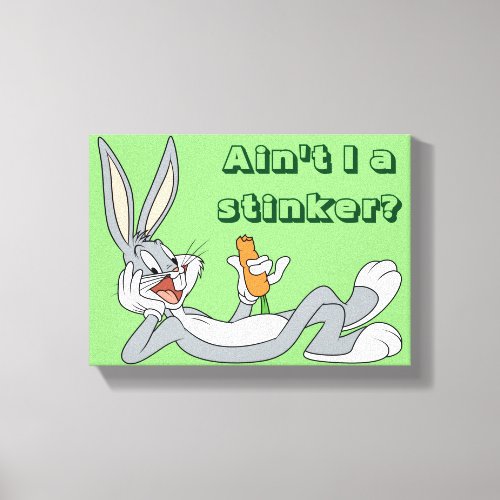 BUGS BUNNY Lying Down Eating Carrot Canvas Print