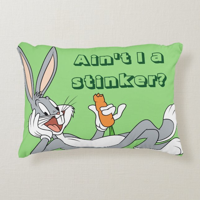 BUGS BUNNY™ Lying Down Eating Carrot Decorative Pillow (Front)