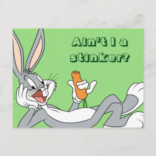 BUGS BUNNY™ Lying Down Eating Carrot Postcard