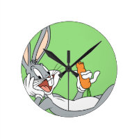 BUGS BUNNY™ Lying Down Eating Carrot Round Clock