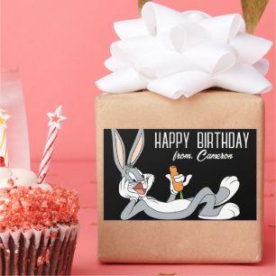 BUGS BUNNY™ Lying Down    Happy Birthday Rectangular Sticker