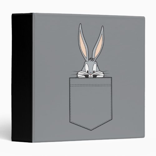 BUGS BUNNY Peeking Out Of Pocket Binder