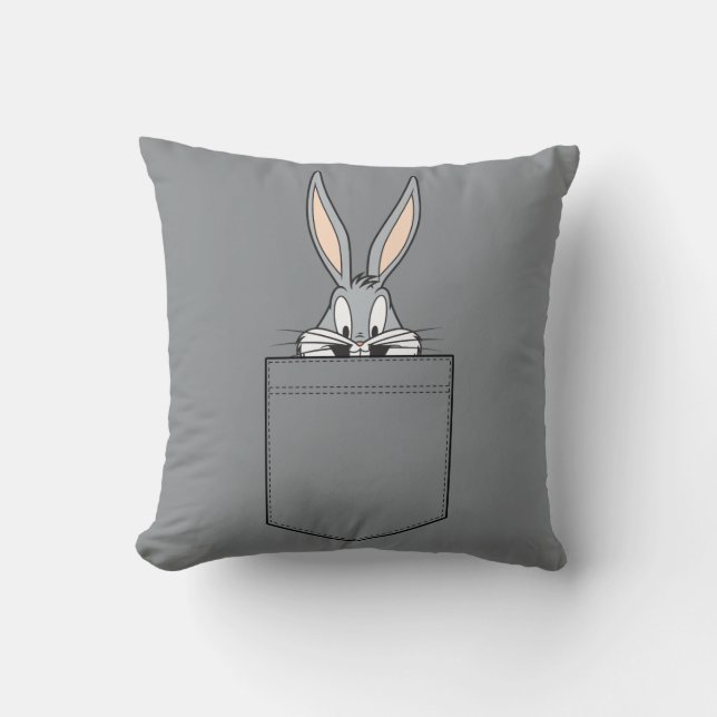 BUGS BUNNY™ Peeking Out Of Pocket Throw Pillow (Front)