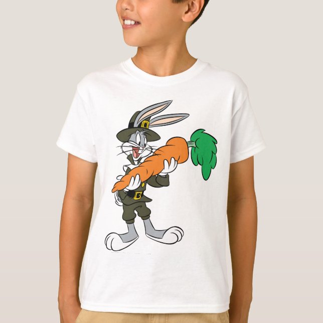 BUGS BUNNY™ Pilgrim Thanksgiving Carrot T-Shirt (Front)