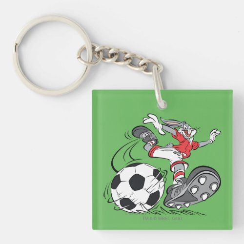 BUGS BUNNY Playing Soccer Keychain