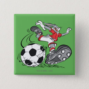 BUGS BUNNY™ Playing Soccer Pinback Button
