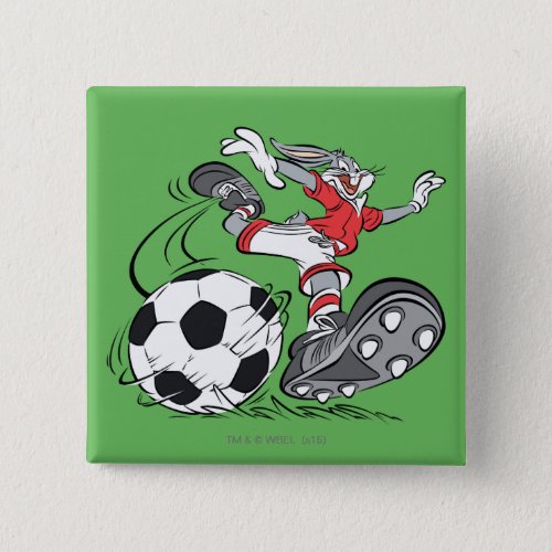 BUGS BUNNY Playing Soccer Pinback Button