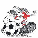 BUGS BUNNY™ Playing Soccer Statuette<br><div class="desc">LOONEY TUNES™ | Check out this BUGS BUNNY™ Playing Soccer artwork! Click the customize button to begin personlizing your very own LOONEY TUNES™ merchandise!</div>