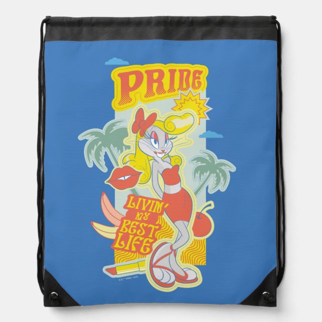 BUGS BUNNY™ Pride - Livin' My Best Life Drawstring Bag (Front)