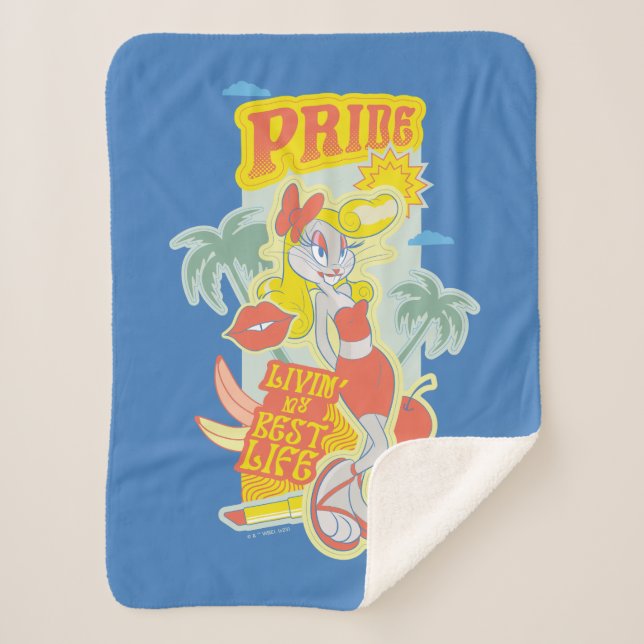 BUGS BUNNY™ Pride - Livin' My Best Life Sherpa Blanket (Front)