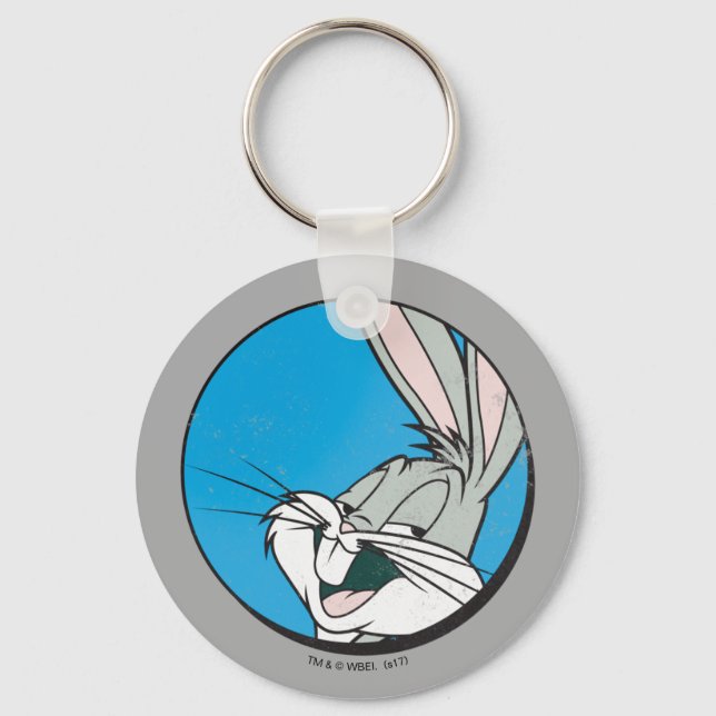 BUGS BUNNY™ Retro Blue Patch Keychain (Front)